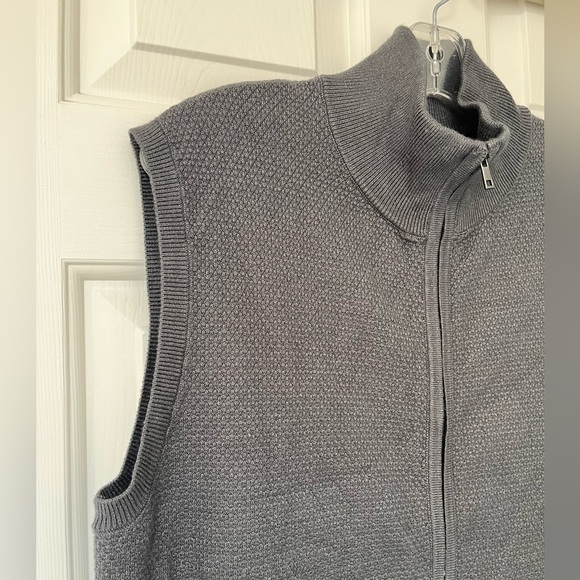 NWT Harrison Davis Men’s Knit Full-Zip Sweater Vest M Charcoal Grey - Picture 5 of 11